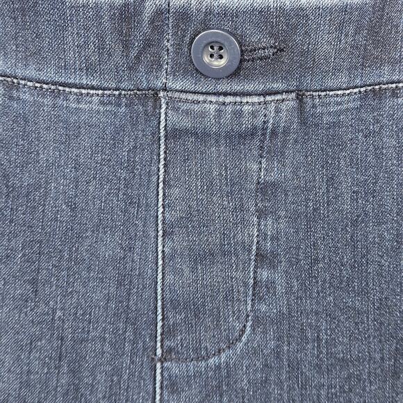 Betabrand Faux Denim Stretch Bootcut Pull On Pants | Women's Medium | FLAWS - Picture 14 of 16